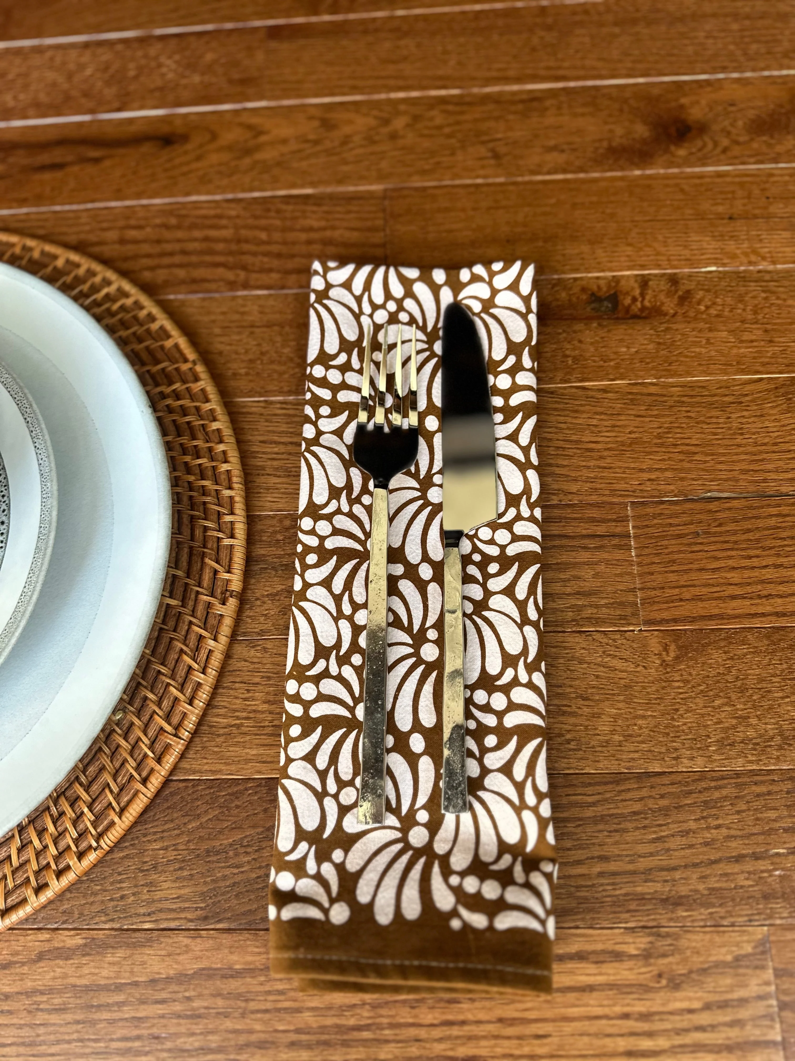 Brown Talavera Kitchen Towels 2pc - Servilletas Cafe - Image 4