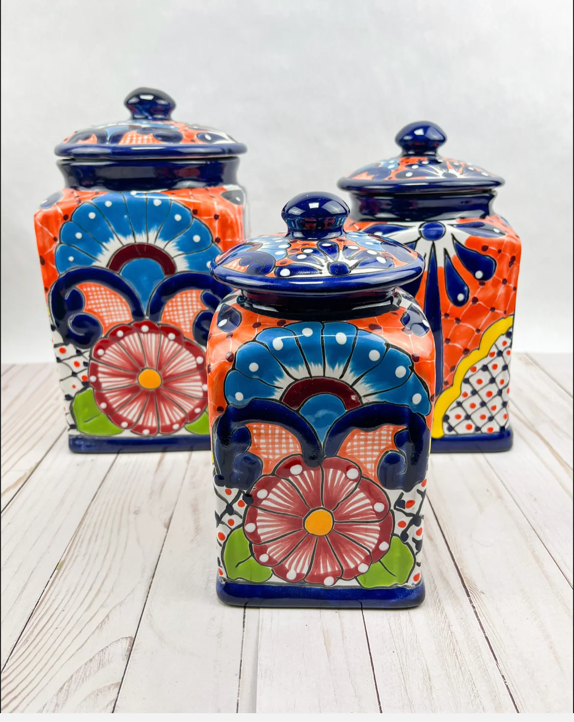 Talavera Large Canister Large Containers Cookie Jar Sugar Rice - Image 6