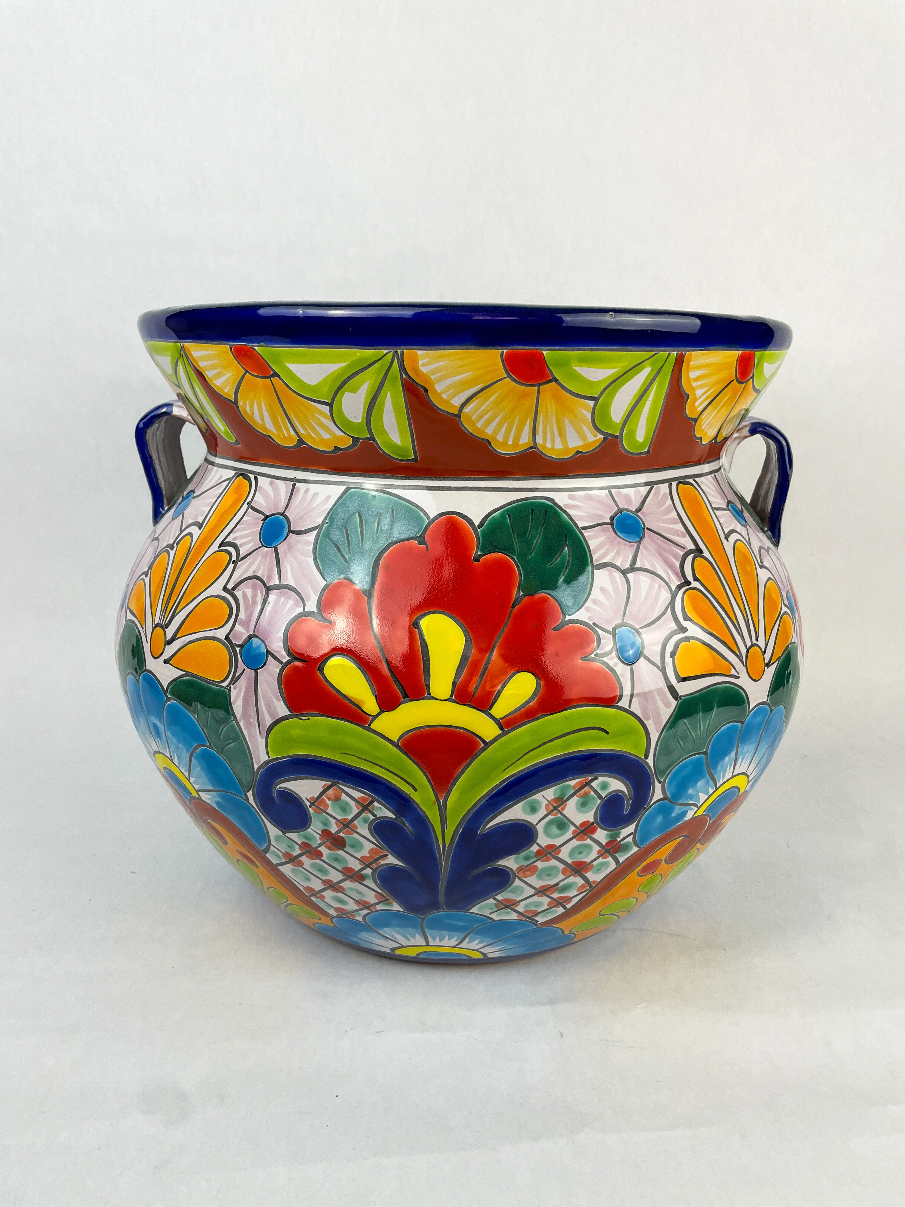 Mexican Planter Large Talavera Planter 13 Inches - Image 4