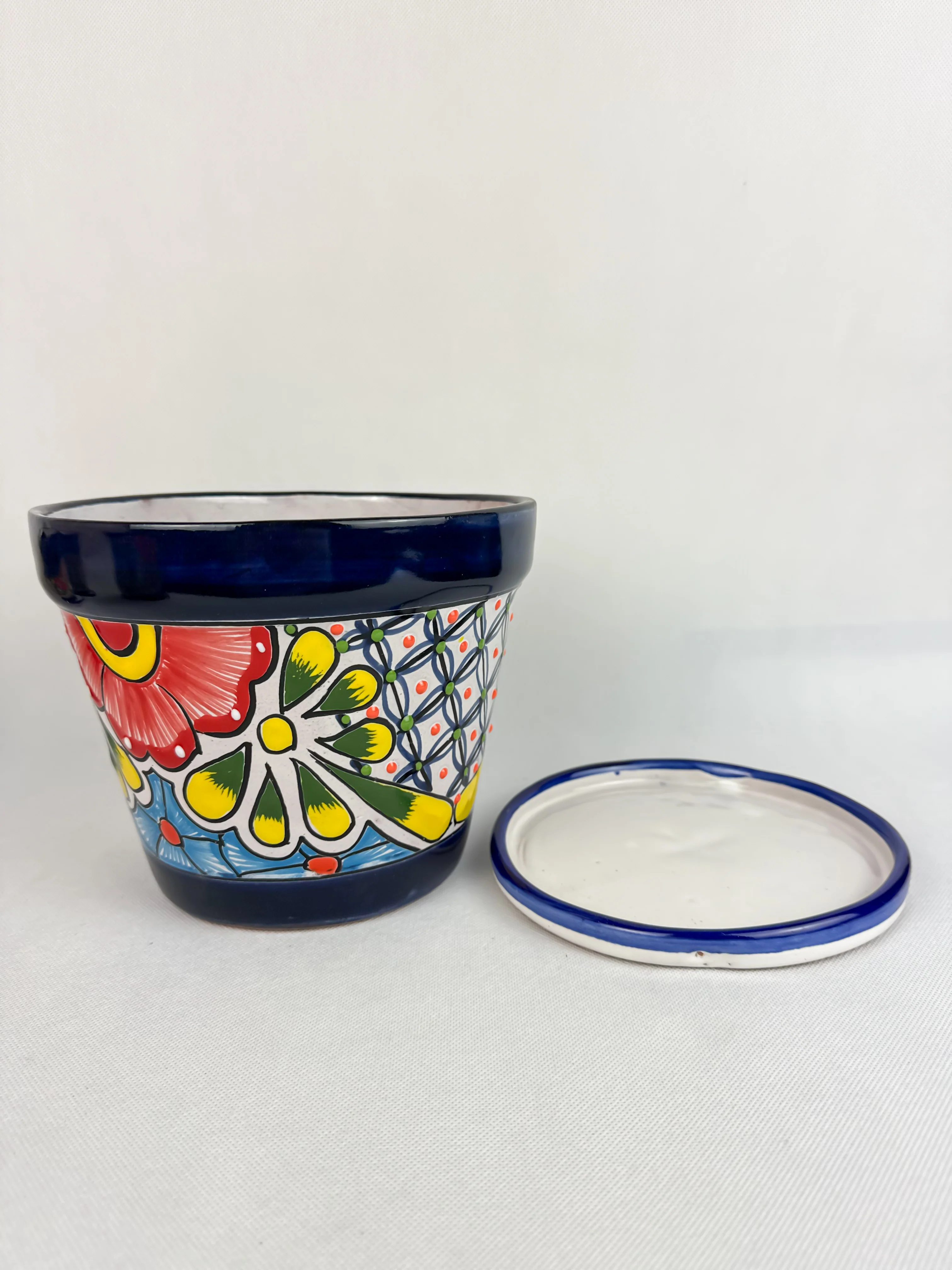 Talavera Planter Flower Pot With Saucer - Maceta - Image 7