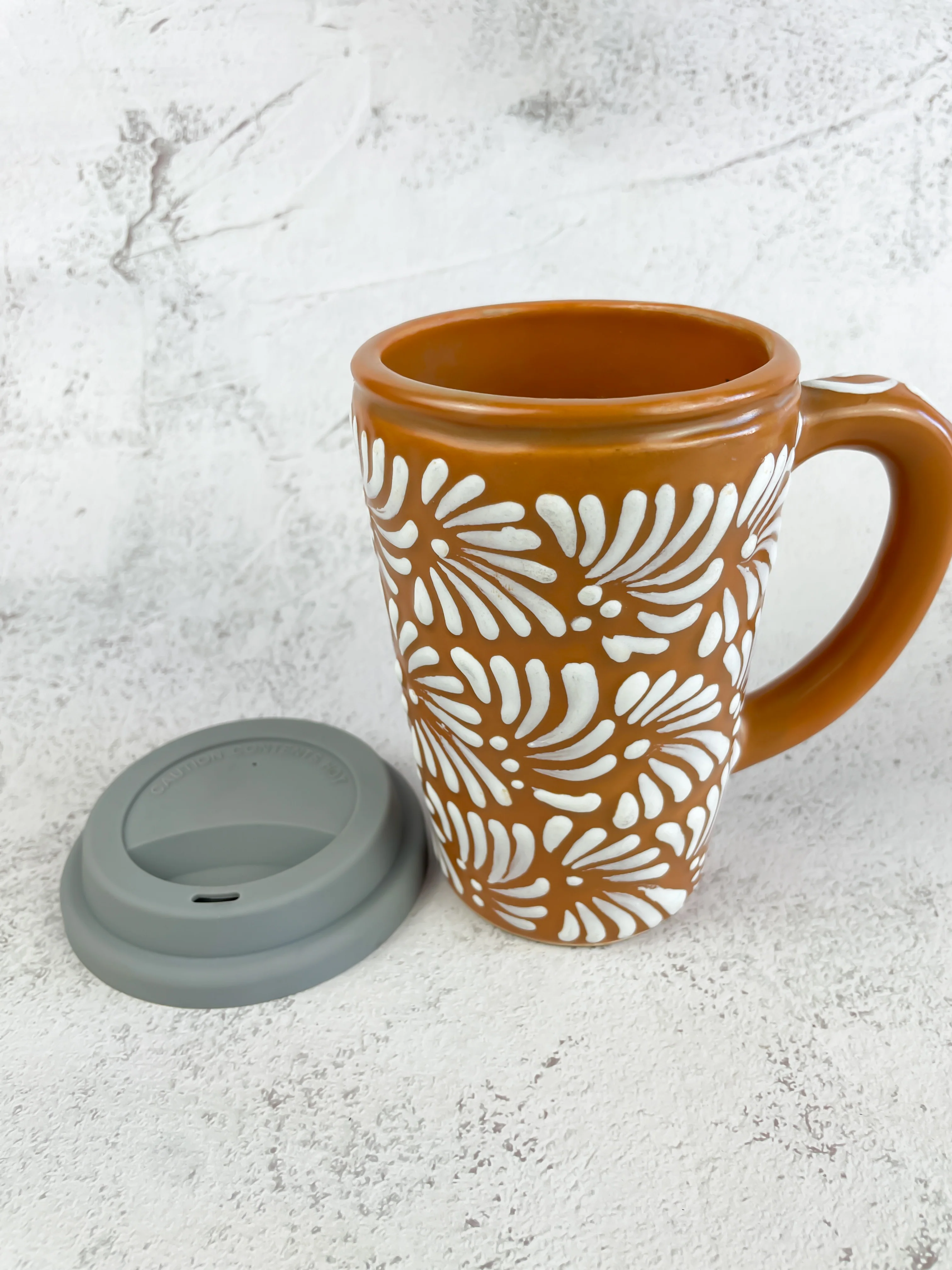 Talavera Coffee Tumbler With Lid - Termo Para Cafe - Image 3