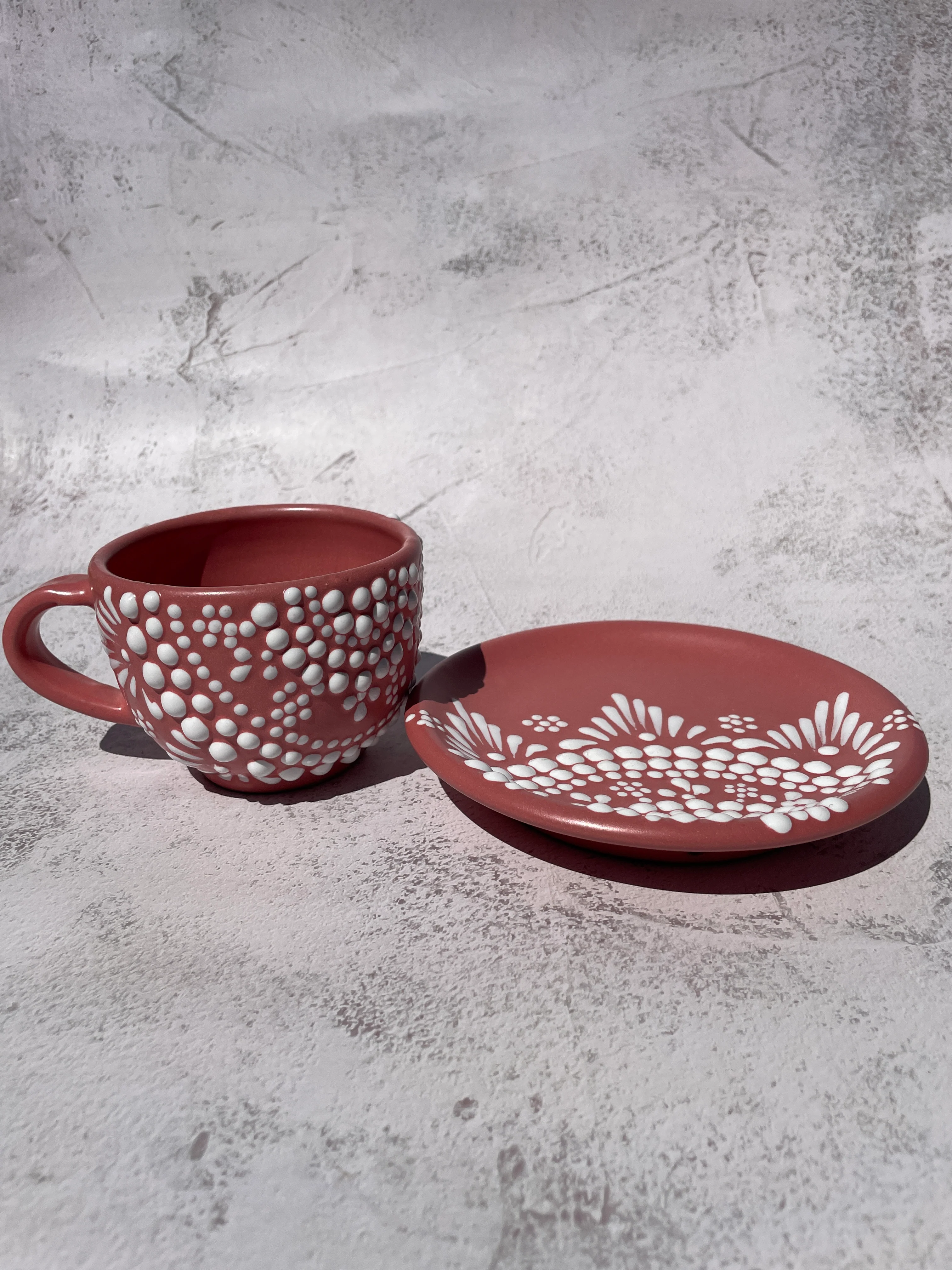 Talavera Coffee Mug With Plate - Taza Con Plato - Image 8