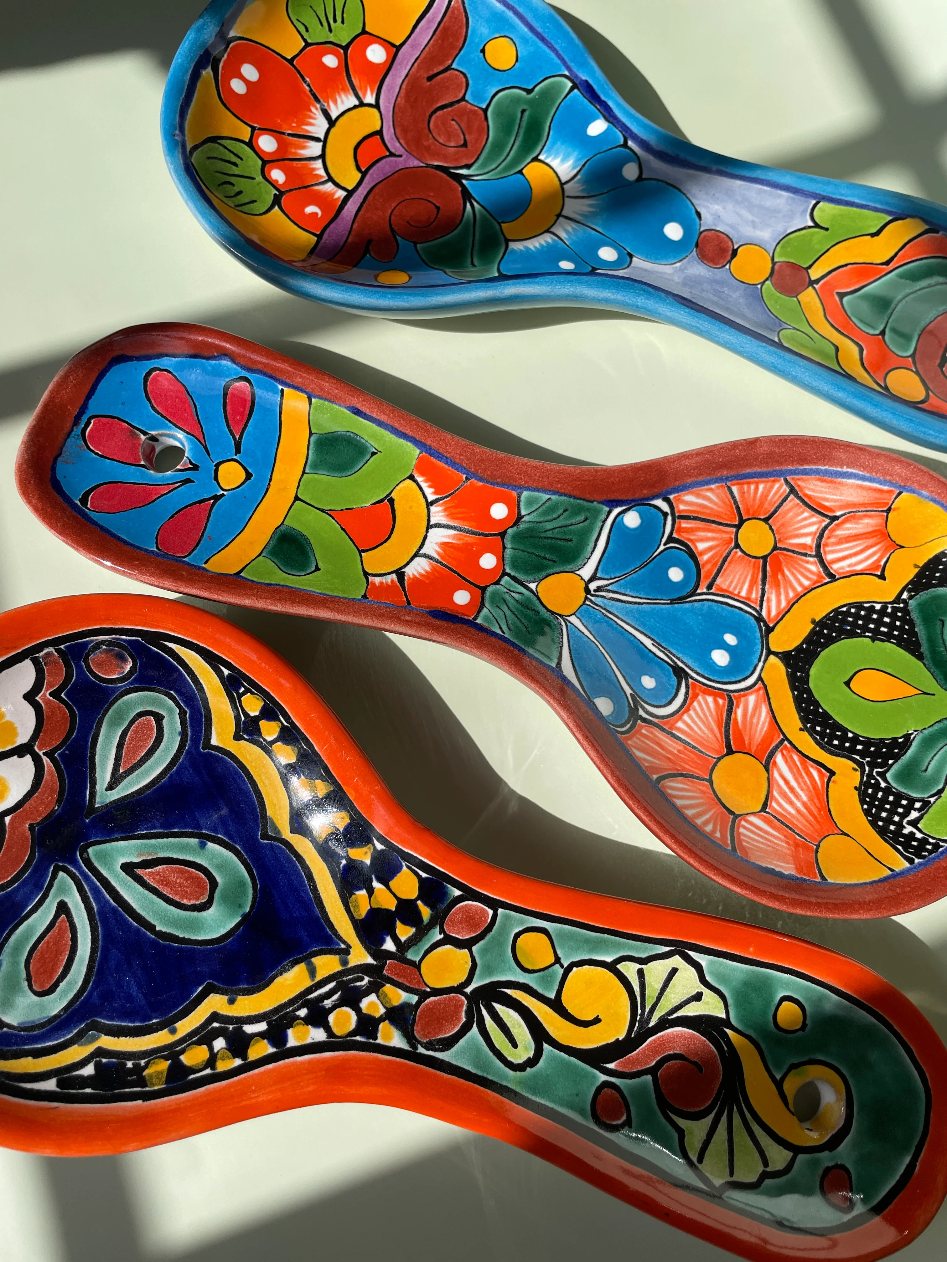 Talavera Spoon Rest 10” Multicolor Beautiful Design Hand Painted Wall Decoration Kitchen