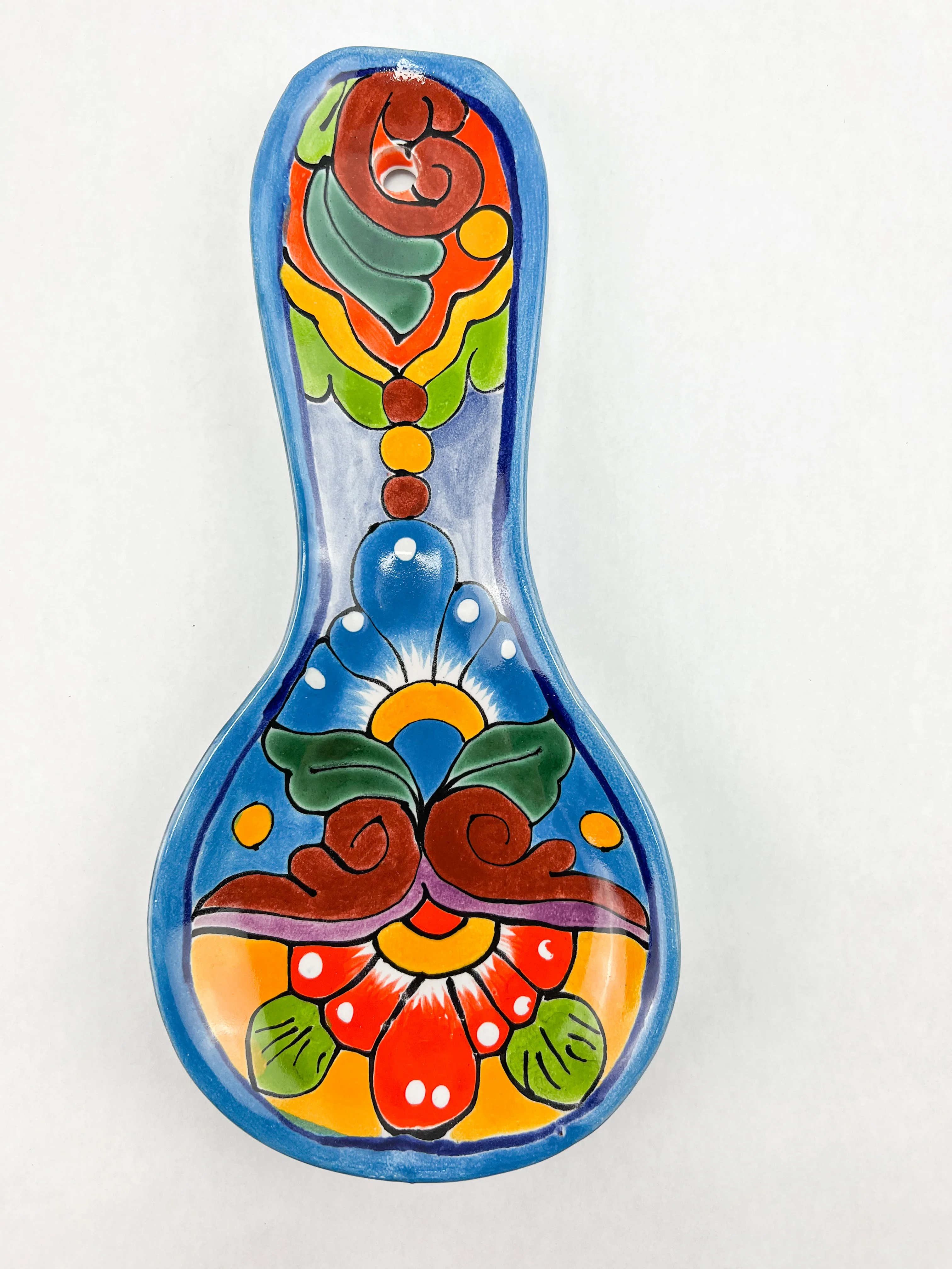 Talavera Spoon Rest 10” Multicolor Beautiful Design Hand Painted Wall Decoration Kitchen - Image 6