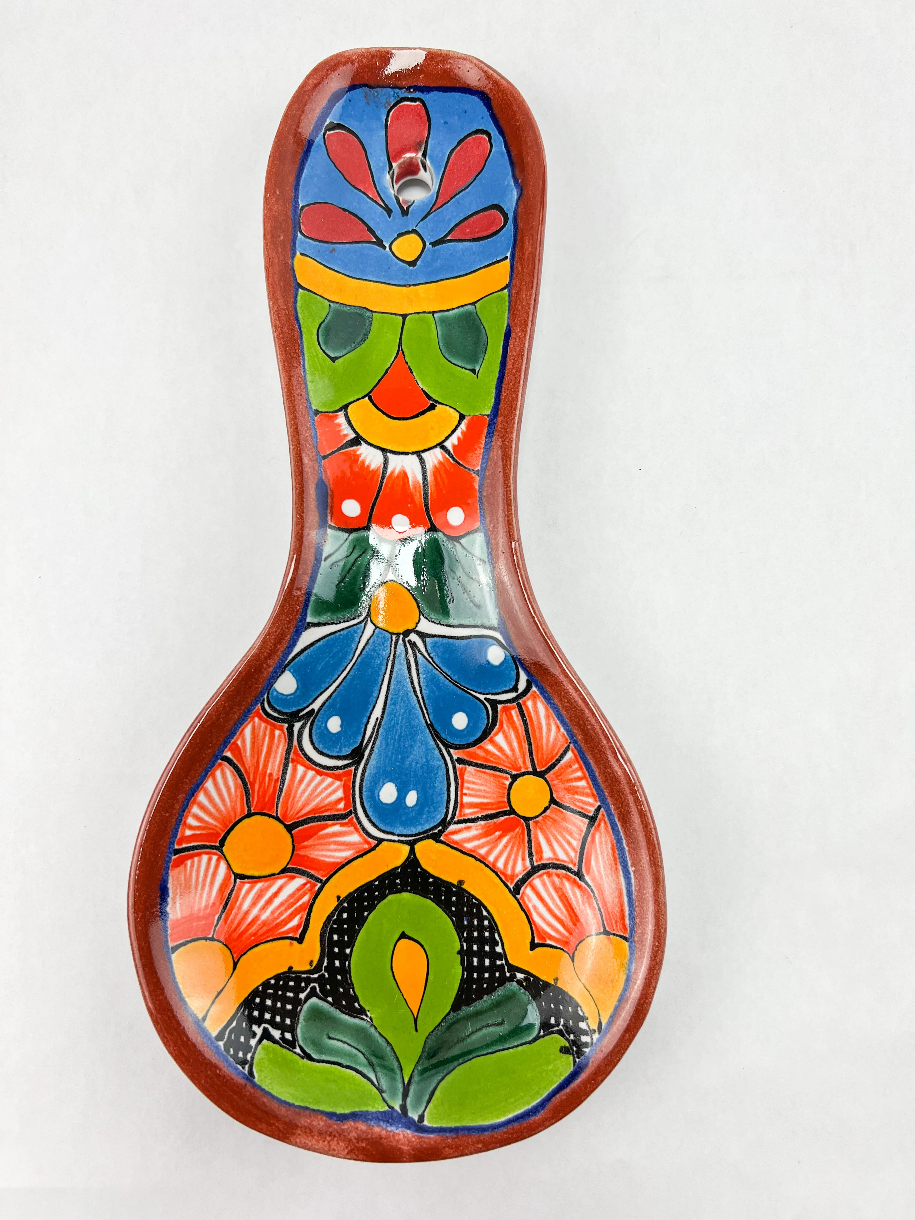 Talavera Spoon Rest 10” Multicolor Beautiful Design Hand Painted Wall Decoration Kitchen - Image 7