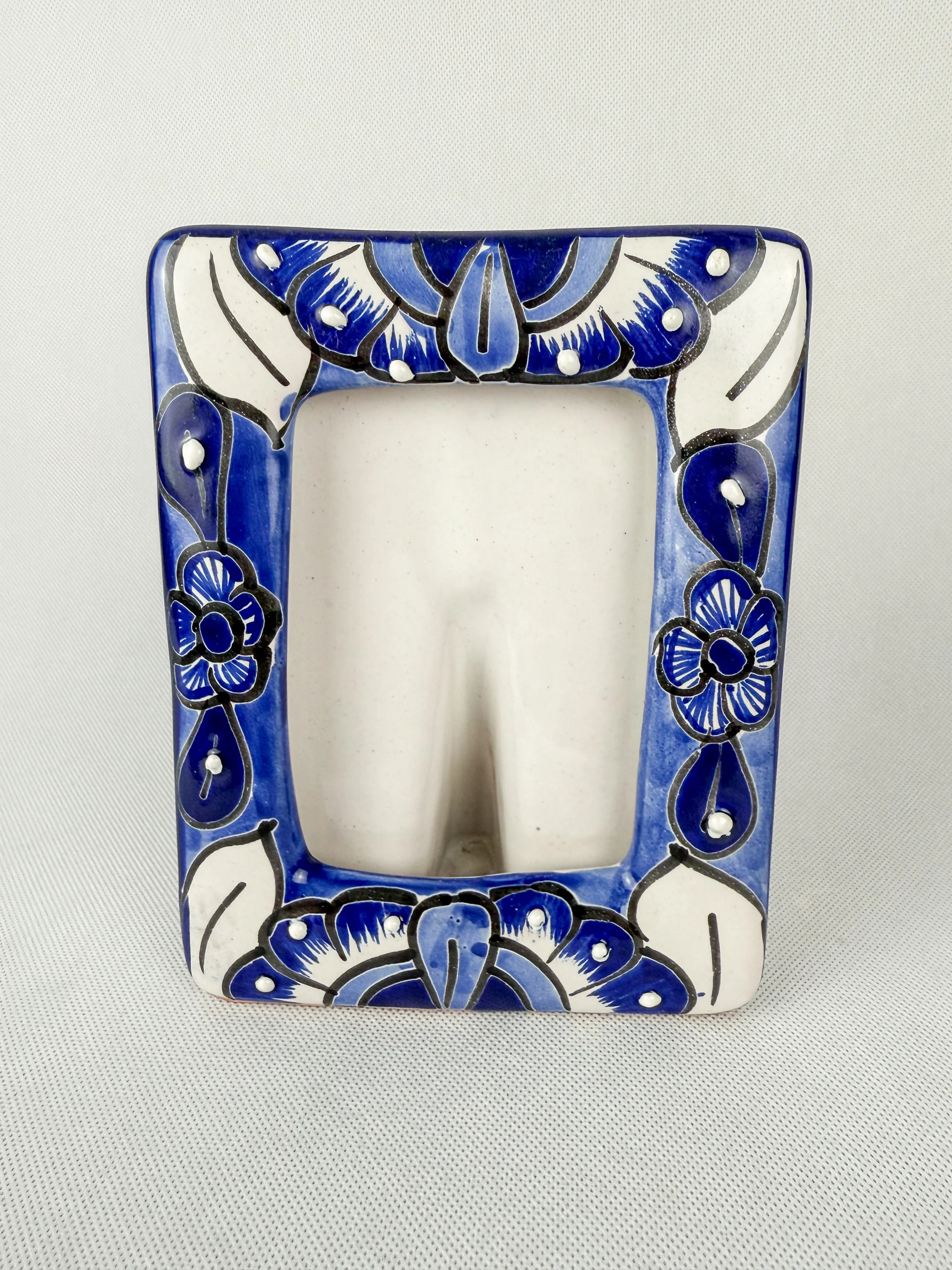 Talavera Picture Frame Porta Retrato Mexican Picture Frame Picture Frame Mexican Frame Colorful Blue - Image 3