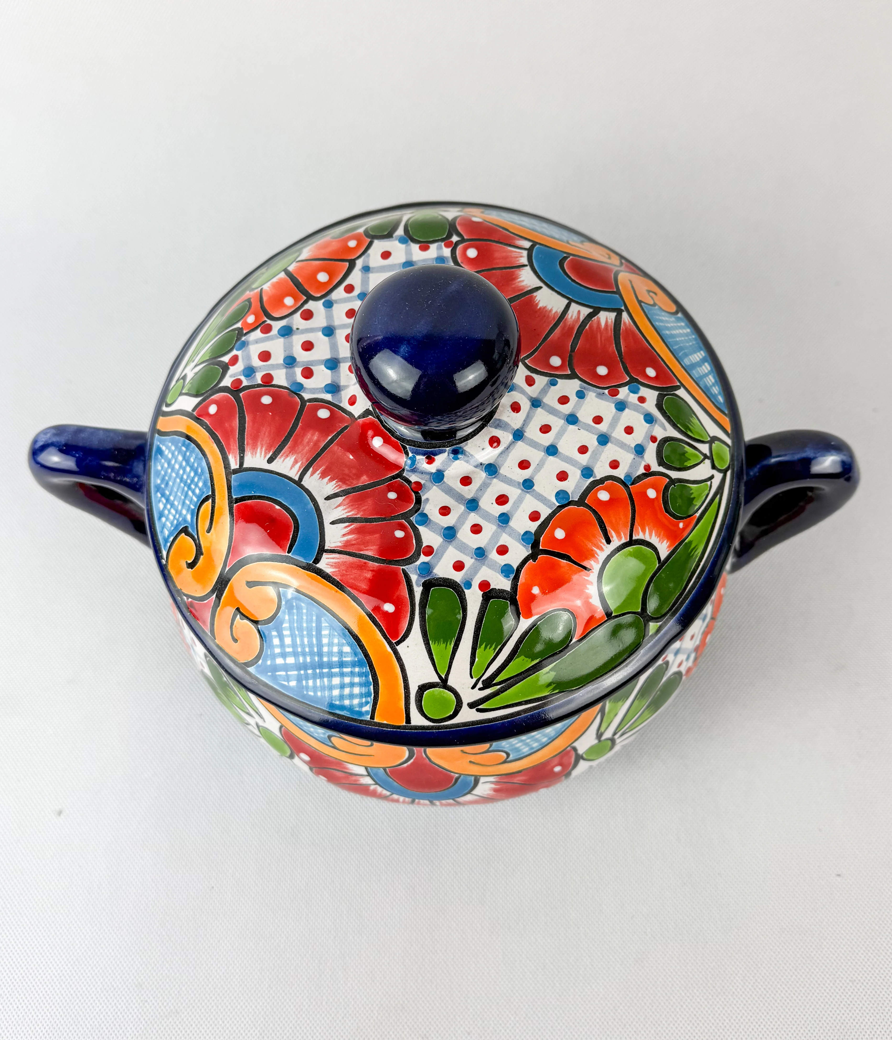 Talavera Pot Cazuela Sopera Talavera Pottery Mexican Clay Pot Colorful - Image 3