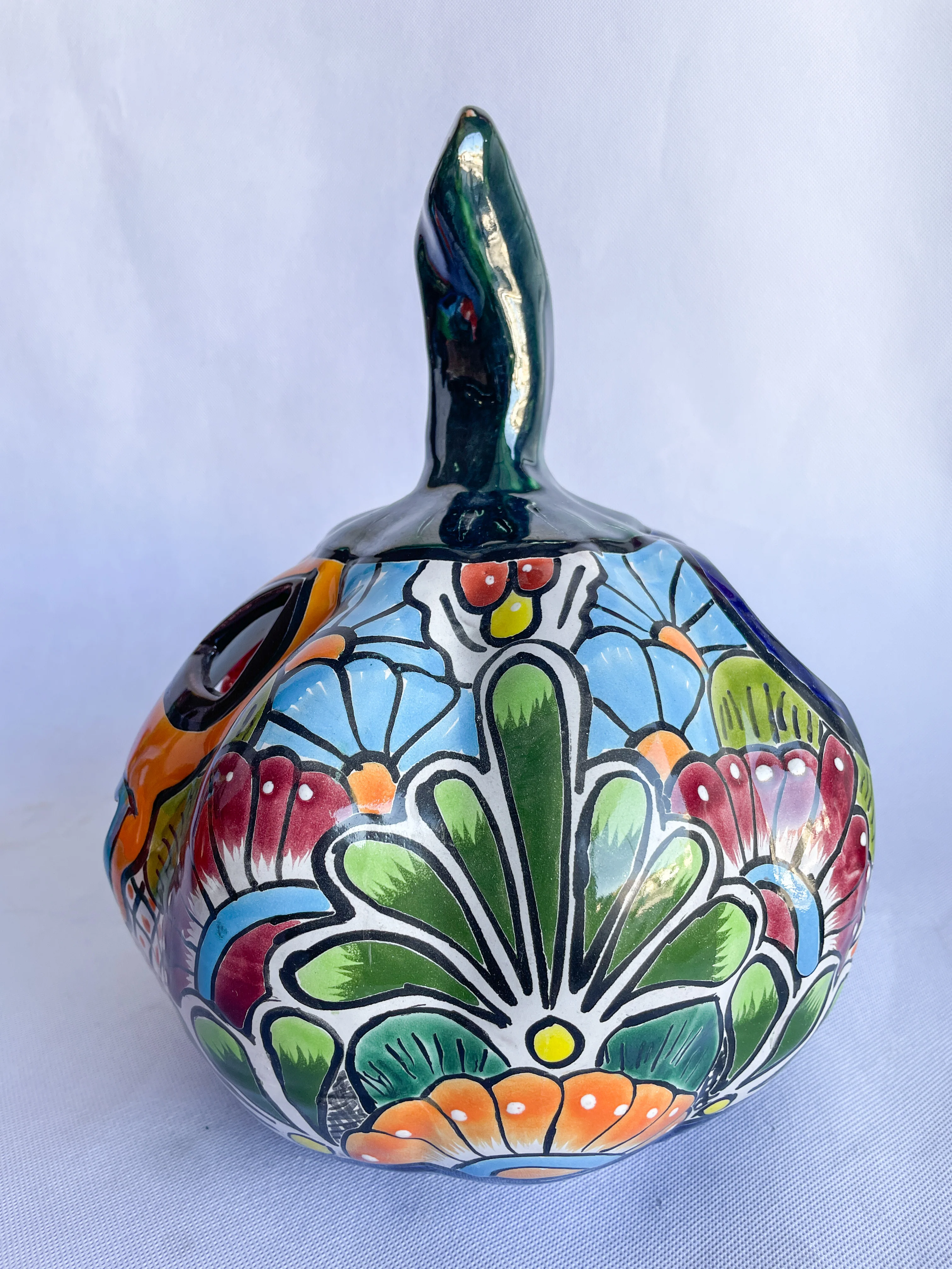 Talavera Pumpkin Candle Holder - Calabaza Talavera - Image 8