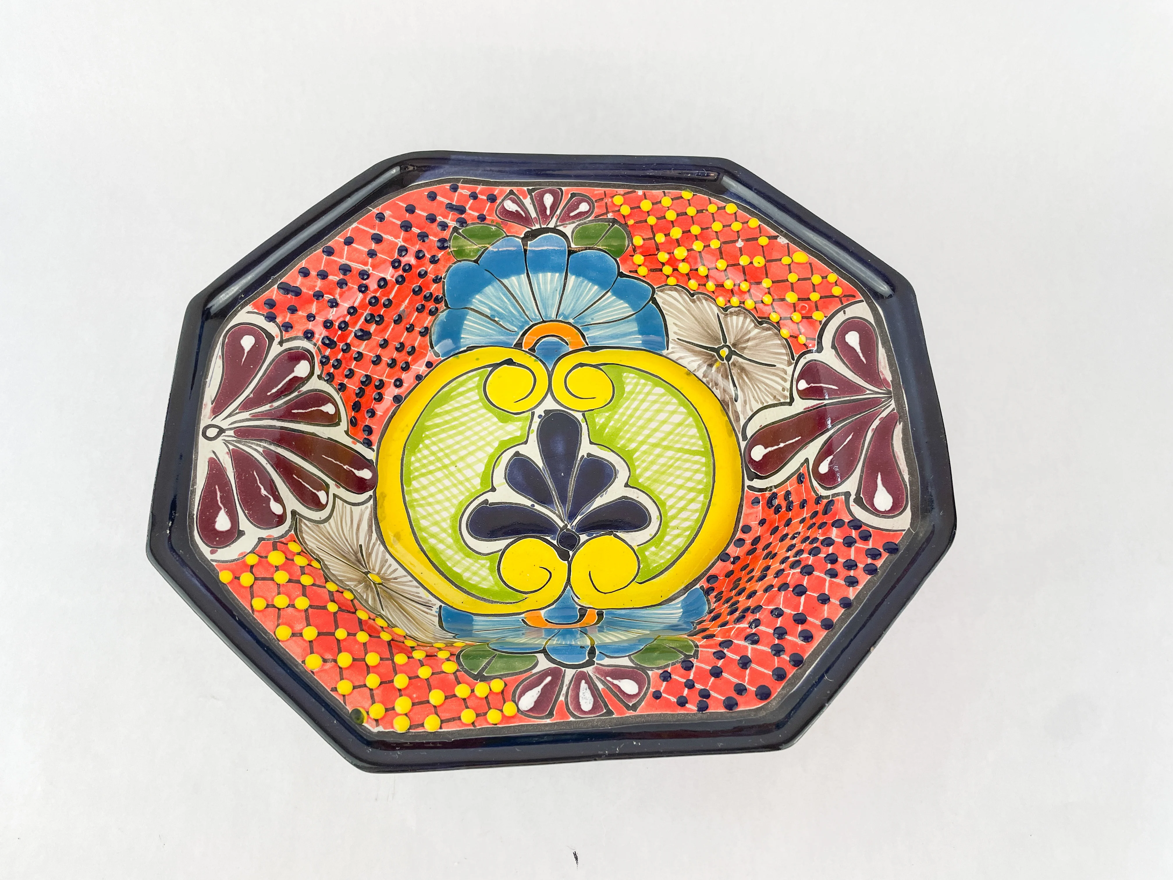 Talavera Serving Bowl Serving Tray Mexican Colorful - Image 6