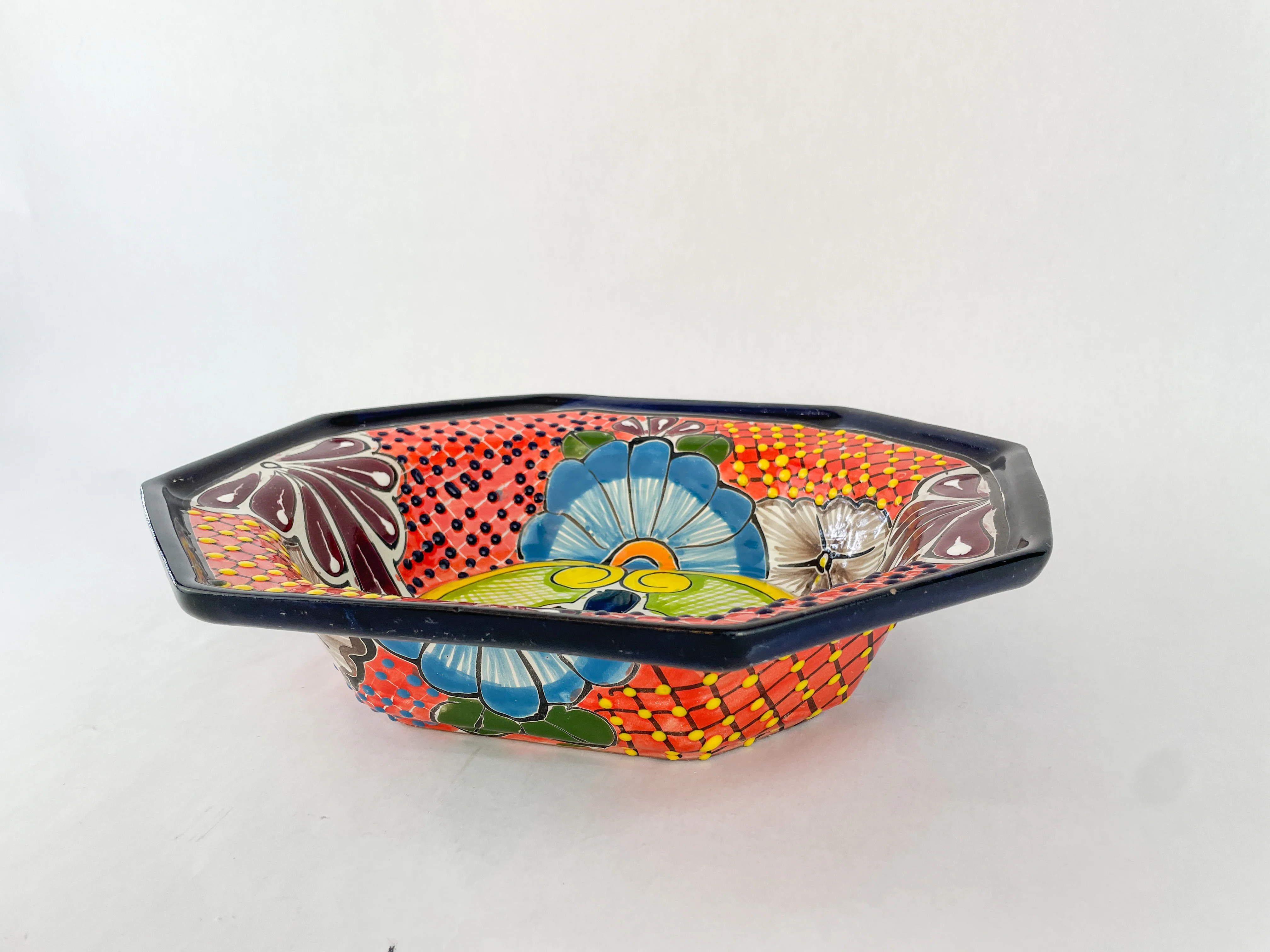 Talavera Serving Bowl Serving Tray Mexican Colorful - Image 7