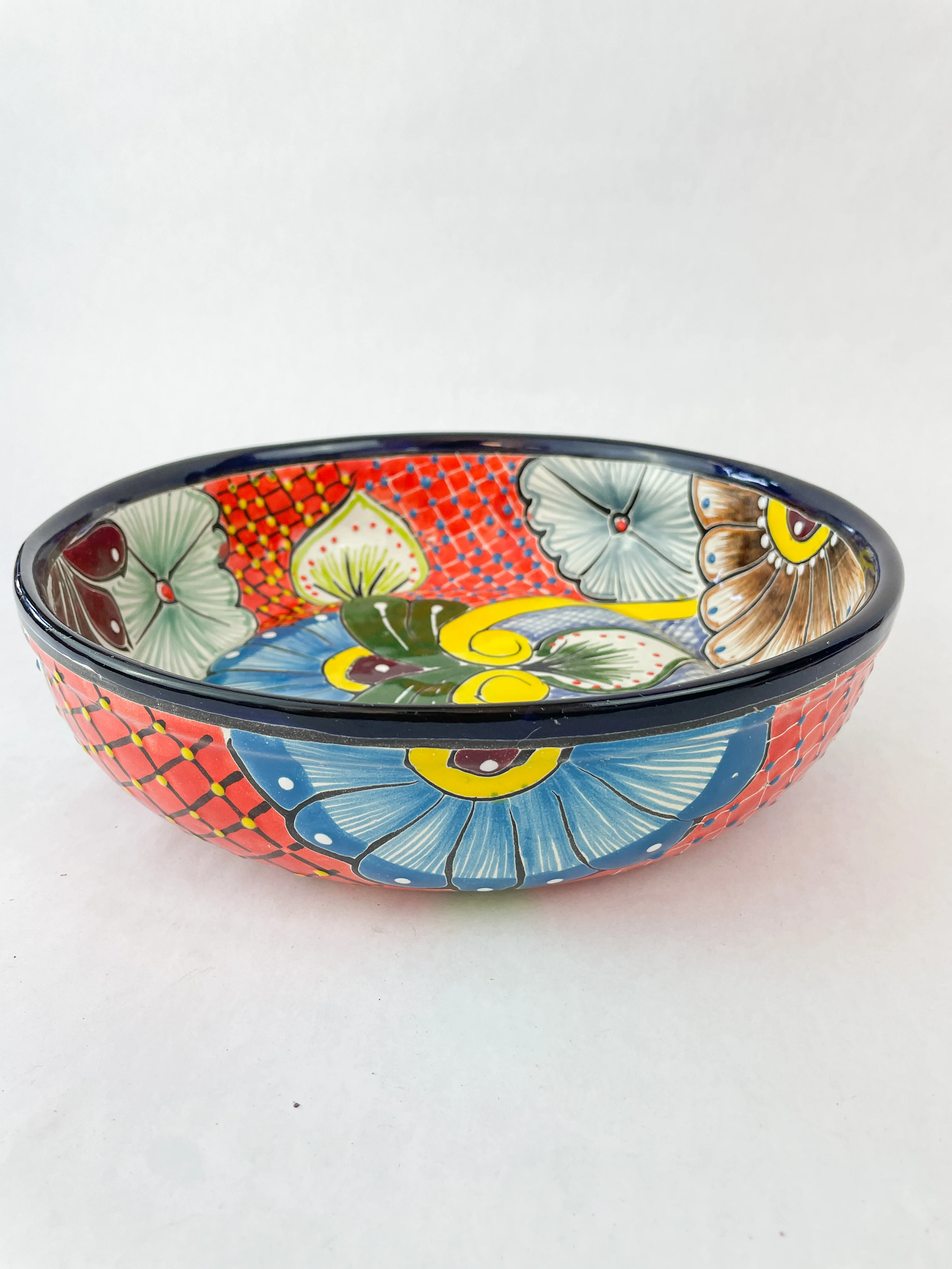Talavera Serving Bowl Serving Tray Mexican Colorful - Image 9