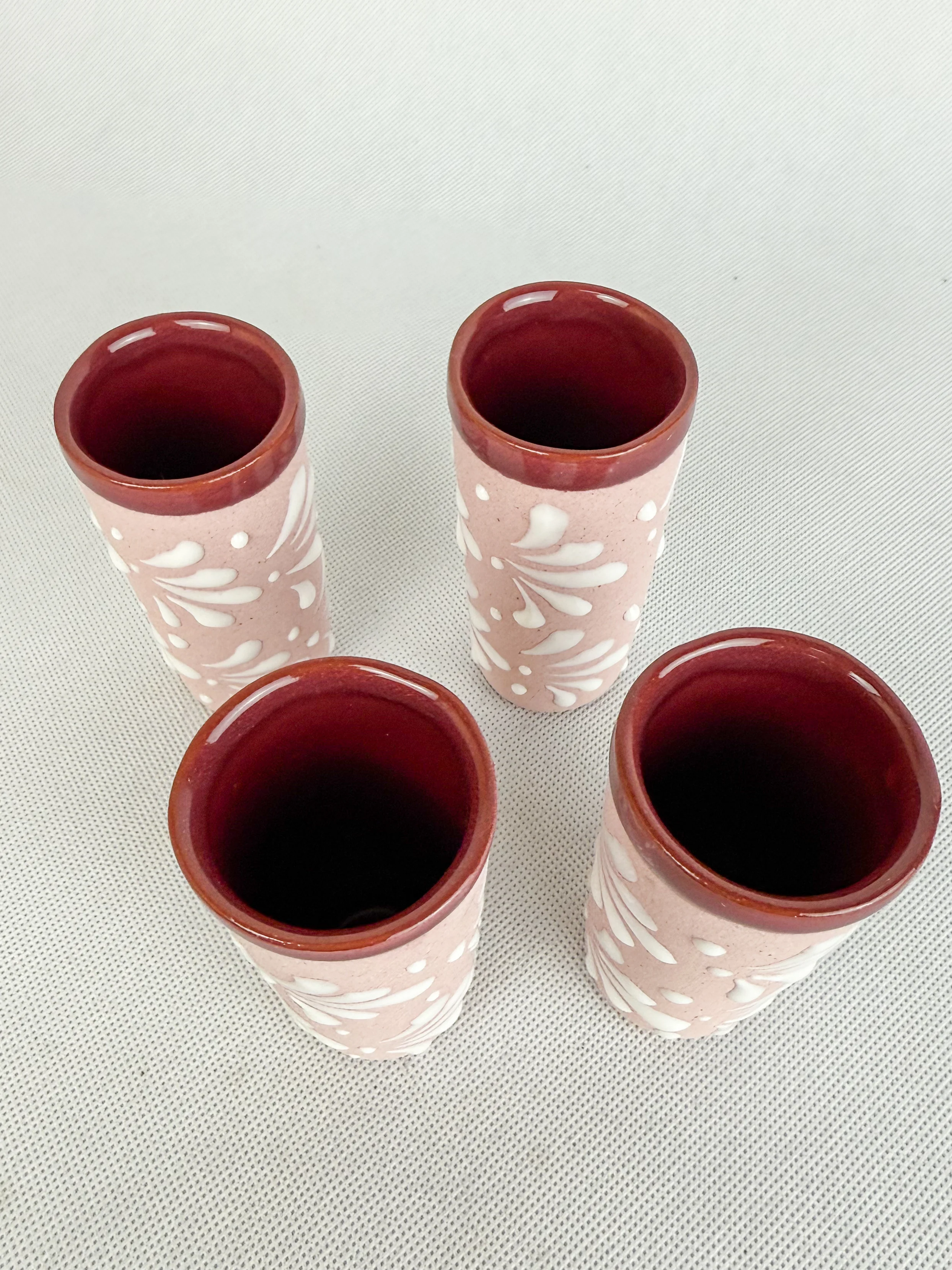 Talavera Style Tequila Shot Glass 4Pc Mexican Tequila Shot Glasses Tequileros - Image 4