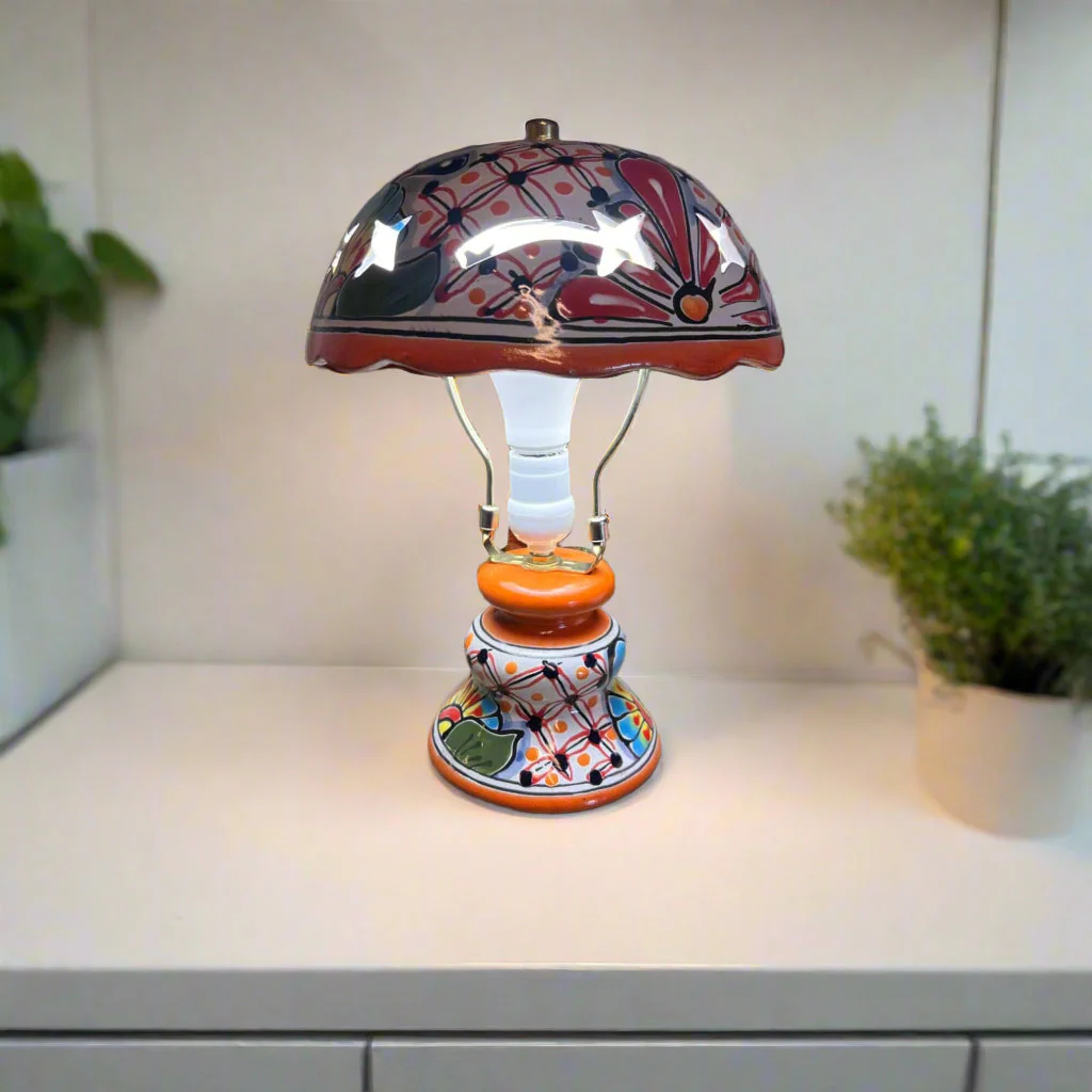 Talavera Table Lamp | Colorful Hand-Painted Mexican Ceramic Light - Image 2