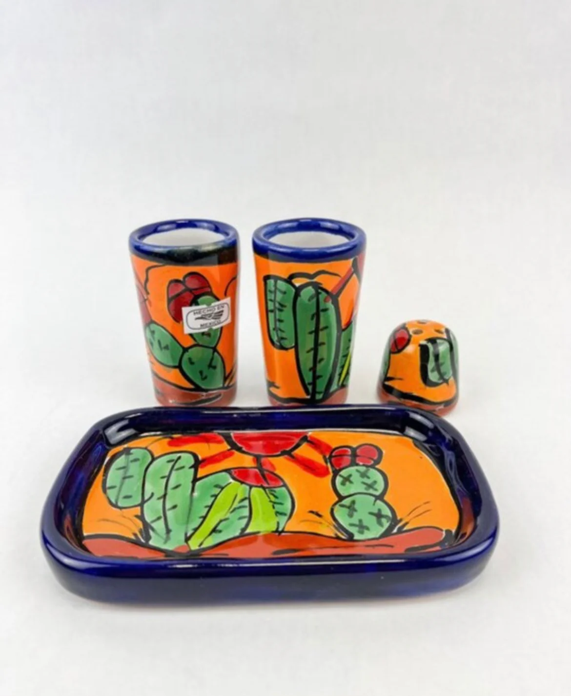 Talavera Tequila Shot Glass Set 4pc Set Tequila Shot Glasses - Image 4