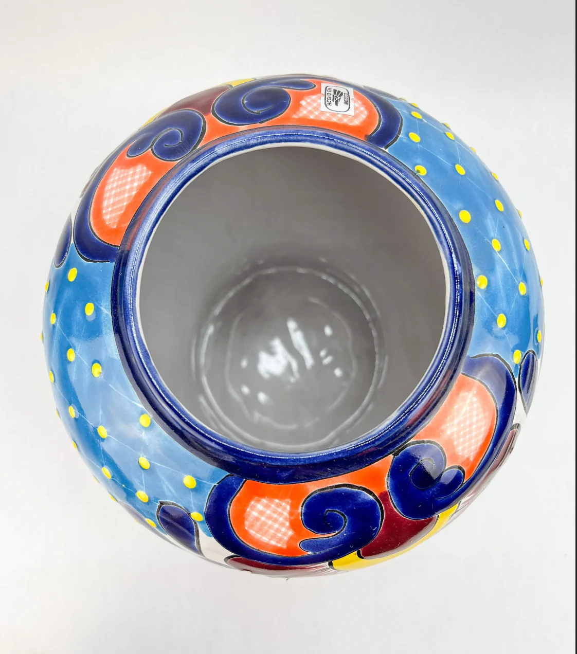 Talavera Tibor 14 Inch Urn Jar Talavera Jar Sunflower Vase Paintings of Sunflowers in Vase - Image 3