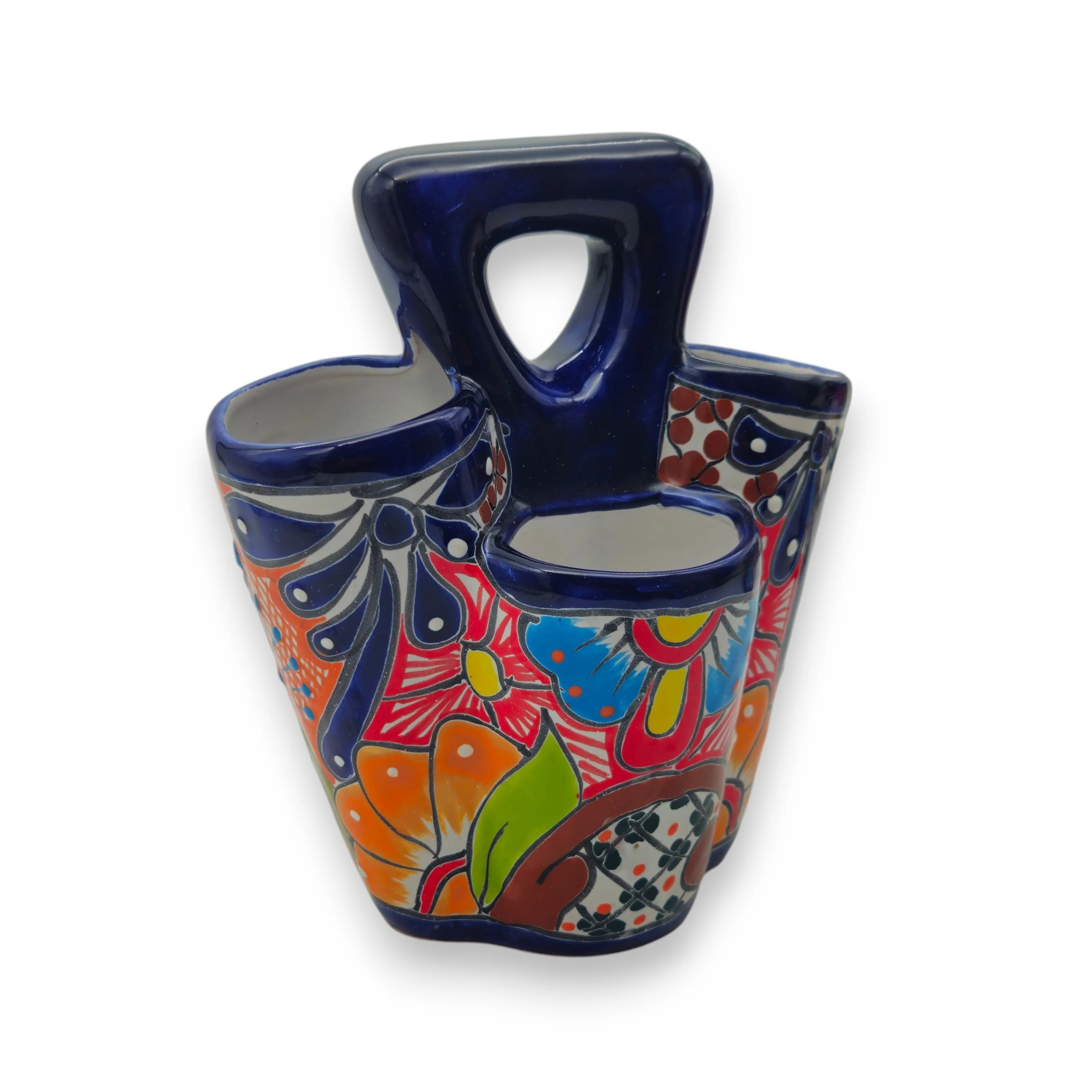 Talavera Utensil Holder | Colorful Handcrafted Mexican Organizer - Image 6