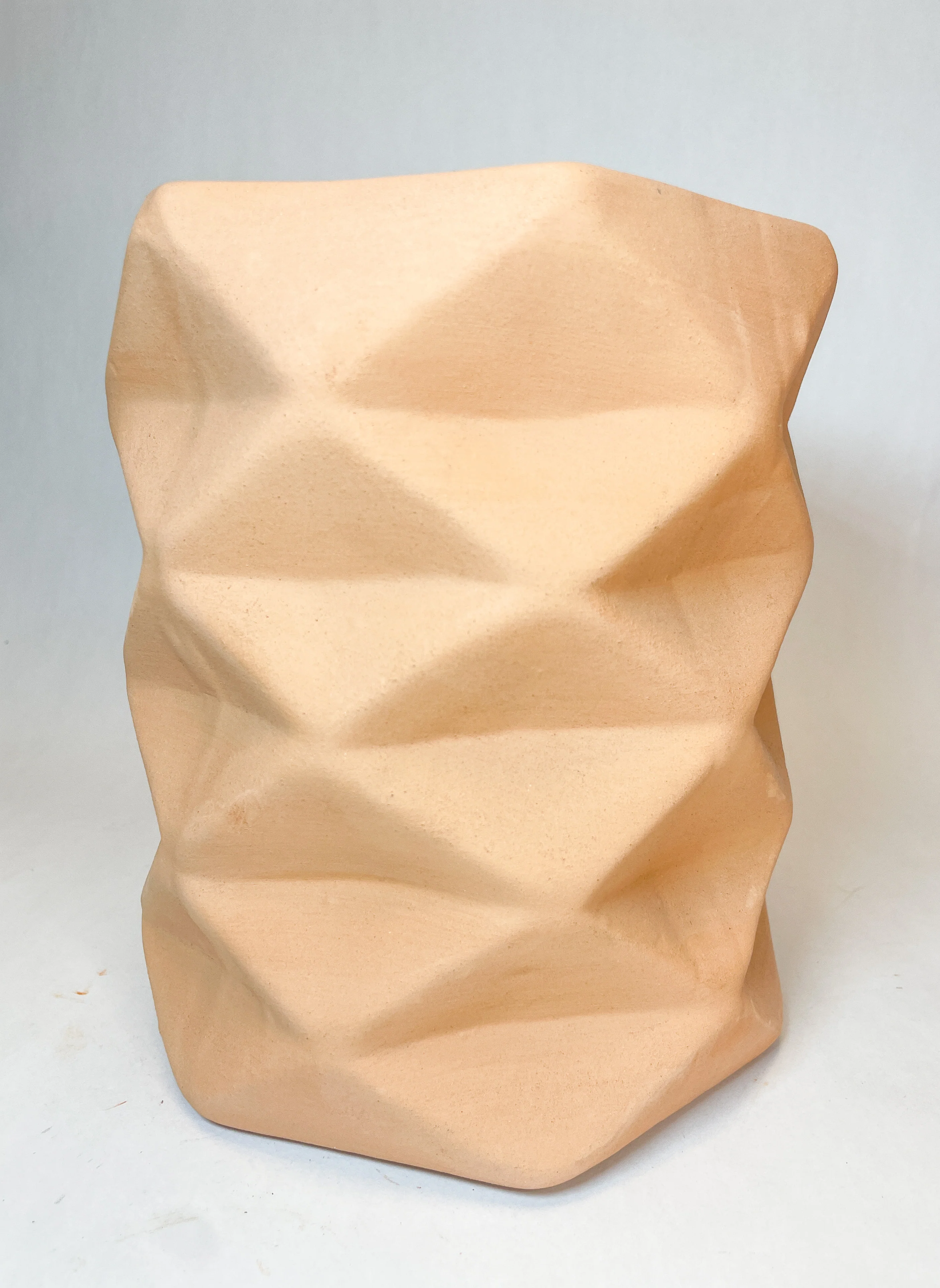 Terracotta Geometric Planter 8 Inches Flower Vase Terracotta Vase - Image 4