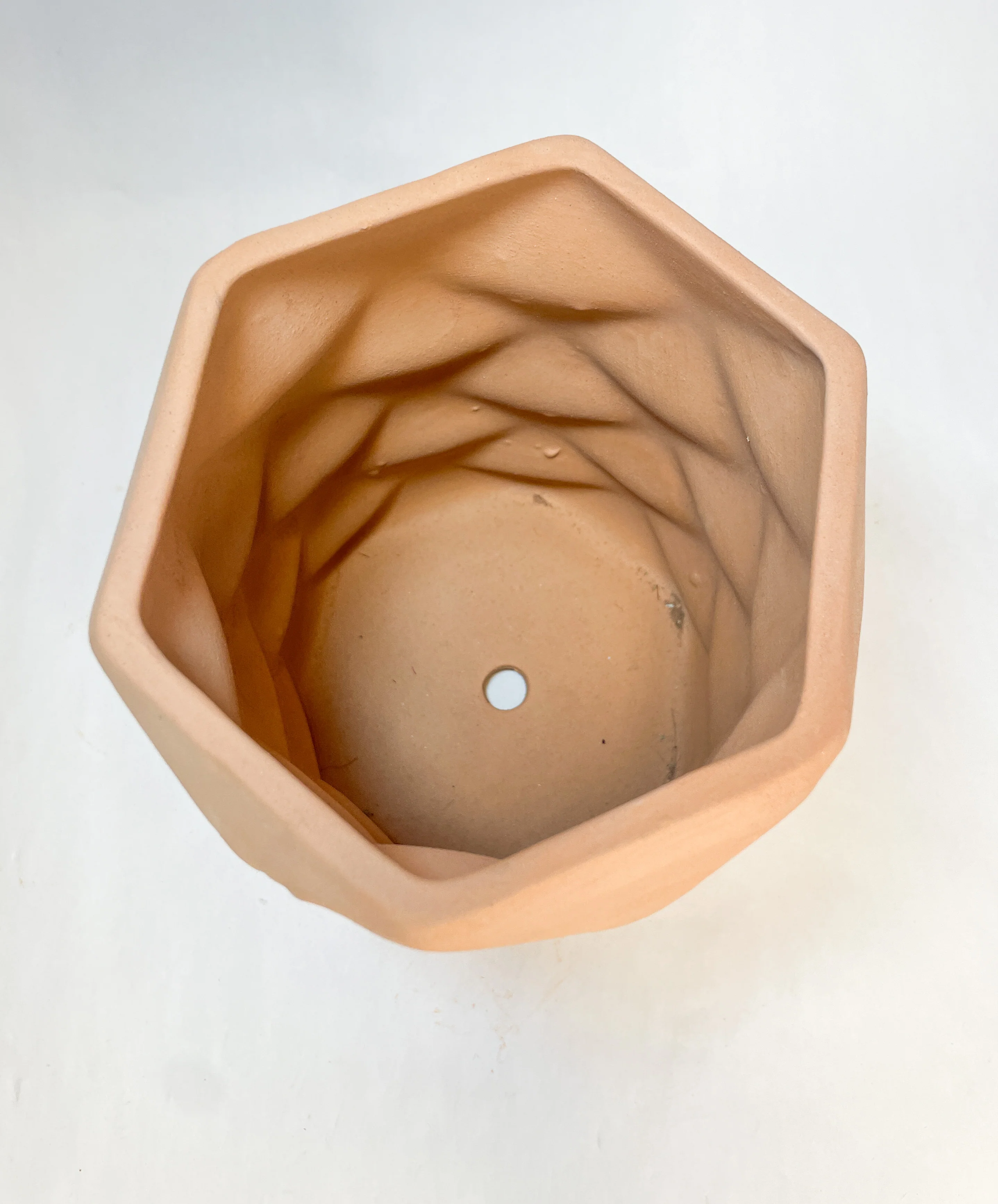 Terracotta Geometric Planter 8 Inches Flower Vase Terracotta Vase - Image 5