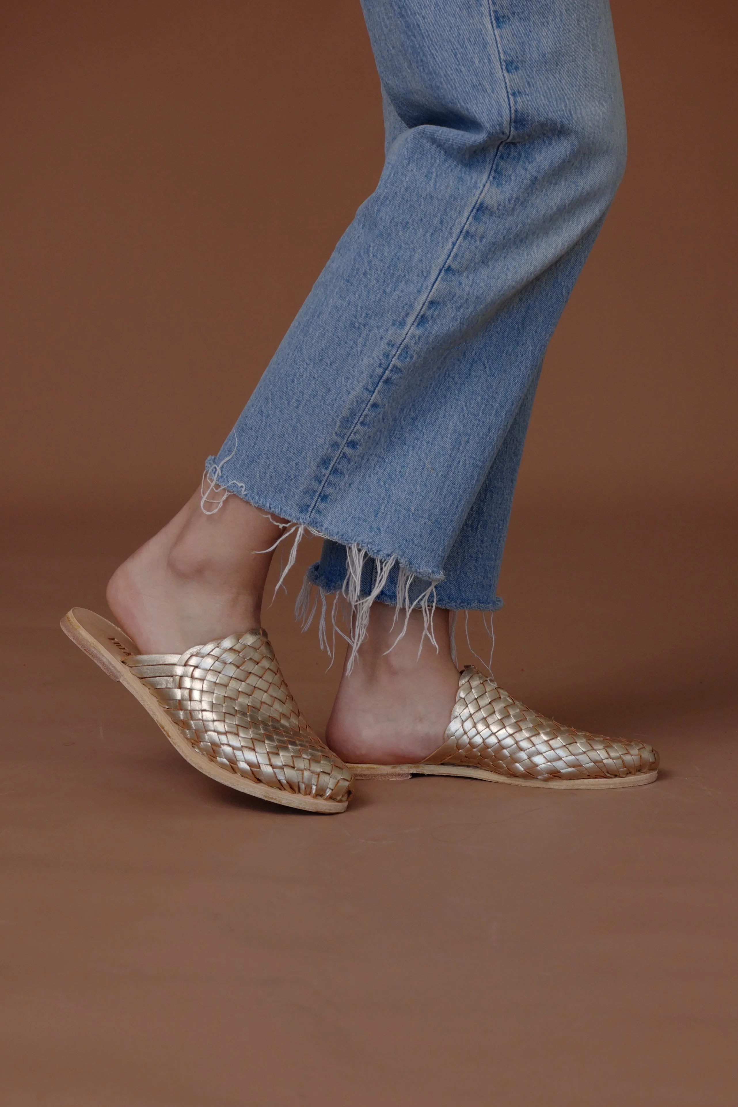 Mexican Huarache Sandals Mexican Leather Sandals Gold - Image 5