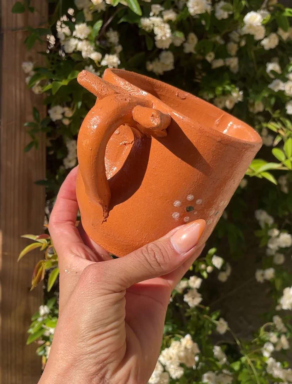 Tonala Clay Heart Shaped Mug - Taza de Corazon Barro - Image 3
