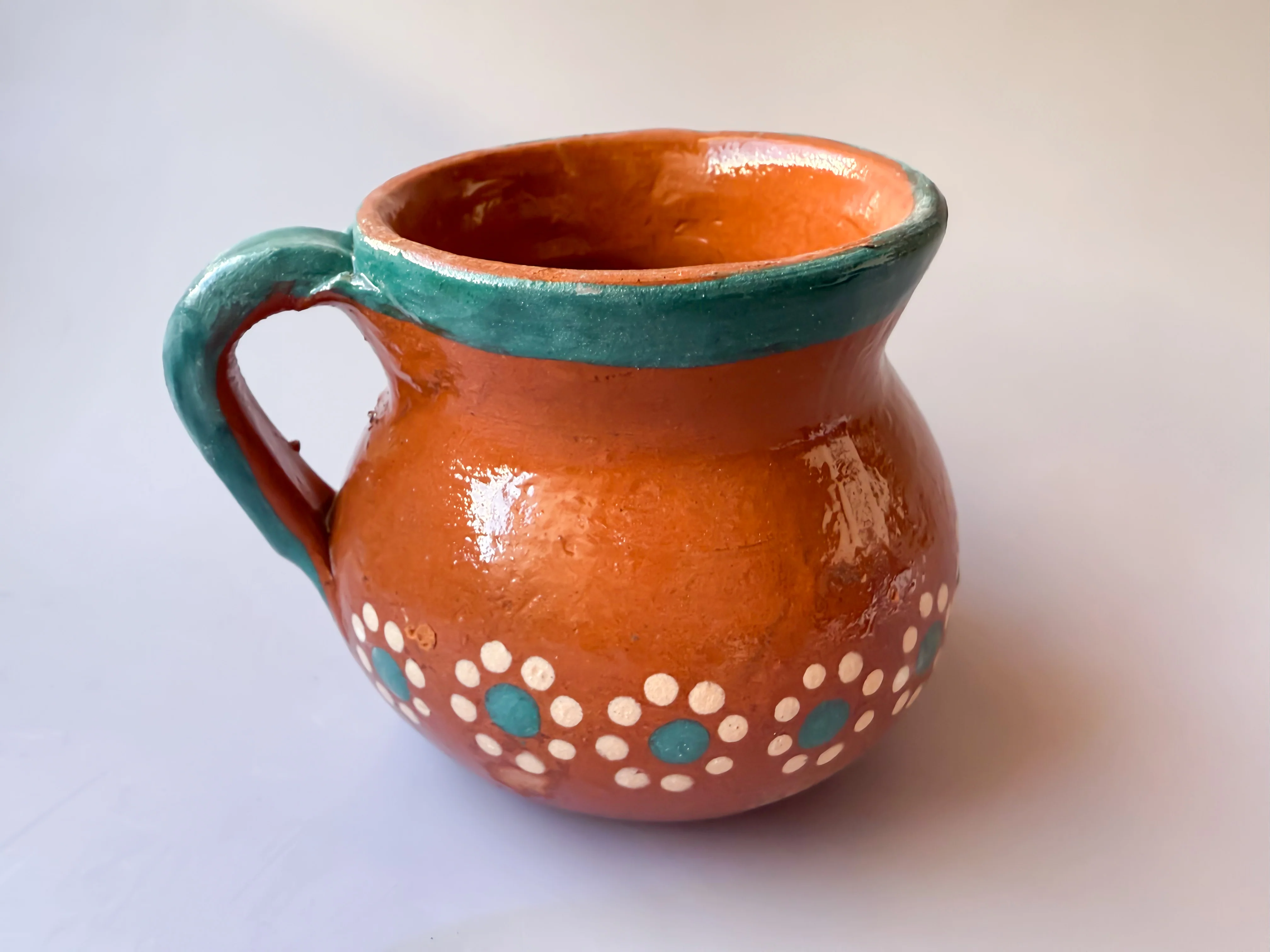 Traditional Clay Mugs Set of 4 Clay Cups Jarritos Tazas de Barro - Image 2