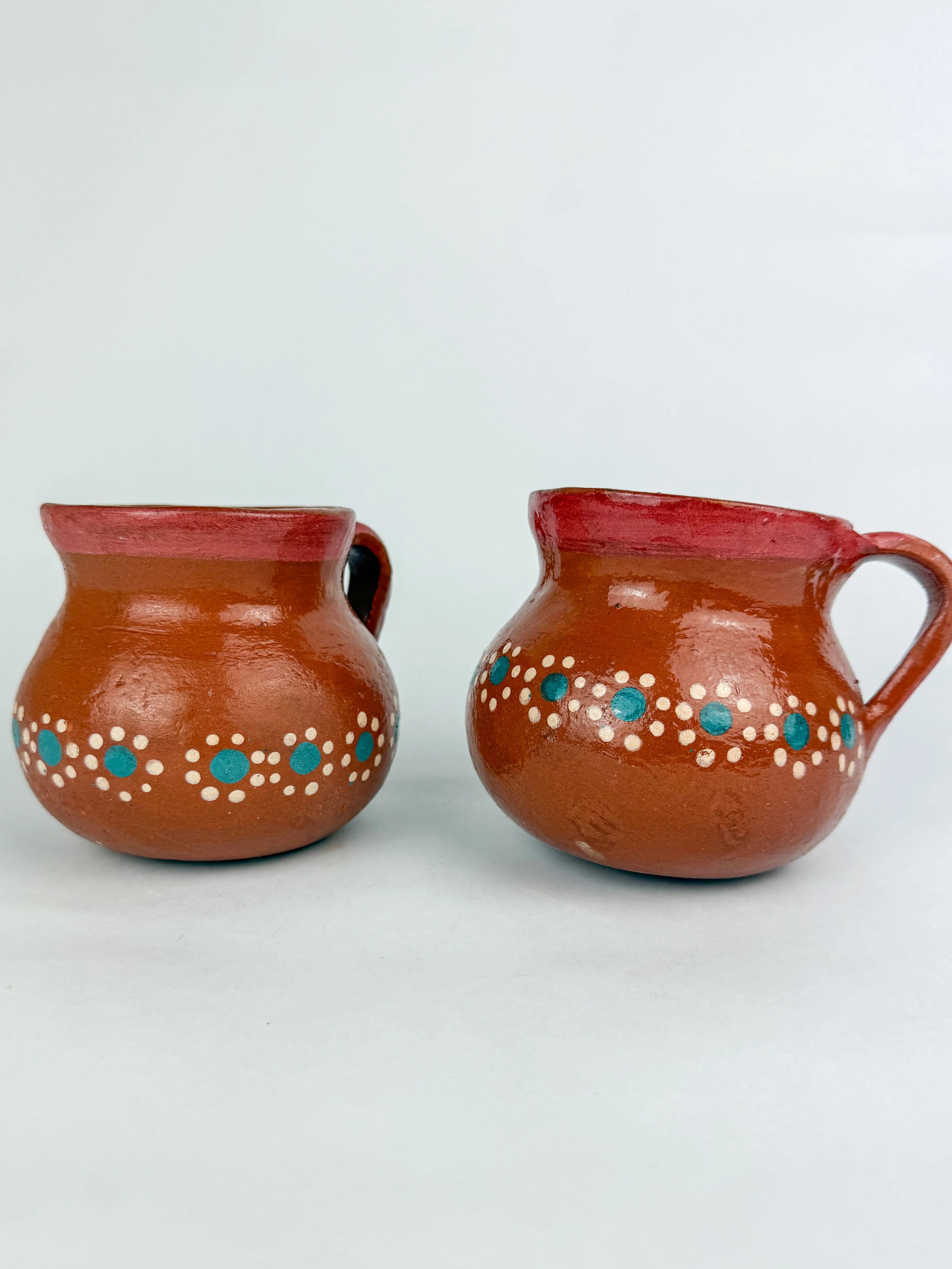 Michoacan Mexican Clay Mugs 2pc Set Mexican Cups Tazas De Barro Lead Free - Image 5