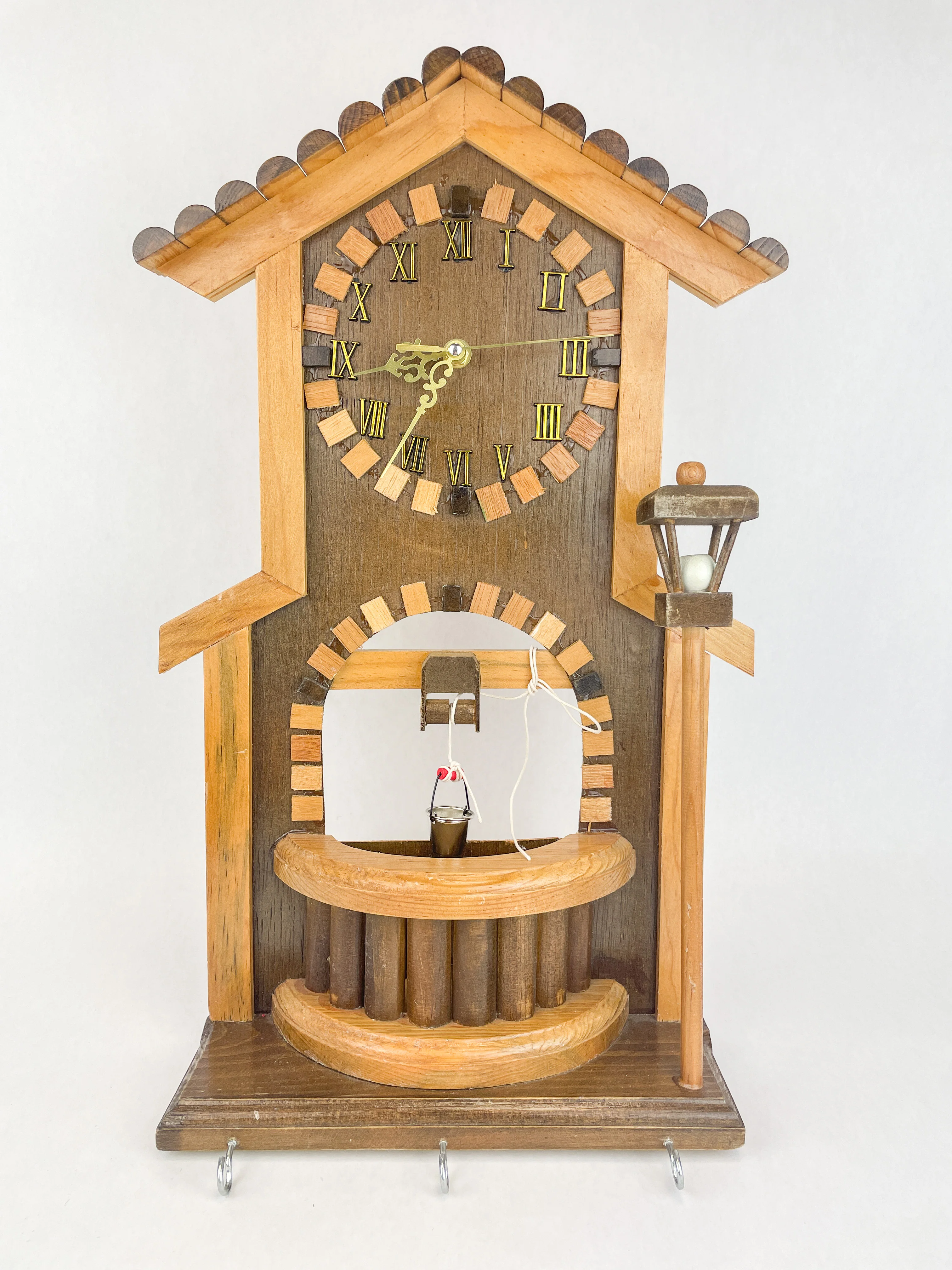 Mexican Handcrafted Key Holder Wall Clock Water Well Rustic Key Holder Reloj de Pared Pozo - Image 7