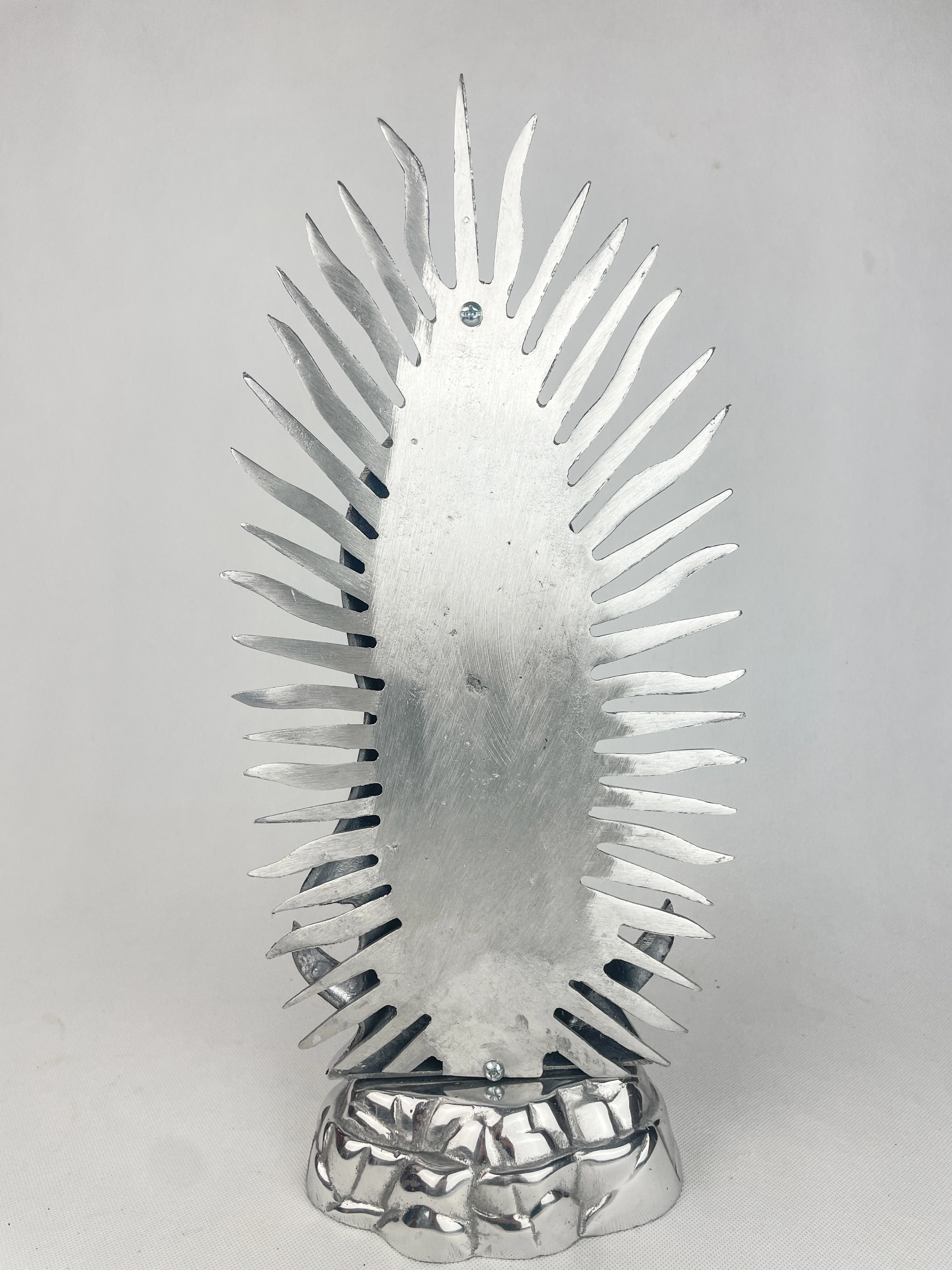 Virgen de Guadalupe 17" Lady of Guadalupe Statue Pewter - Image 5
