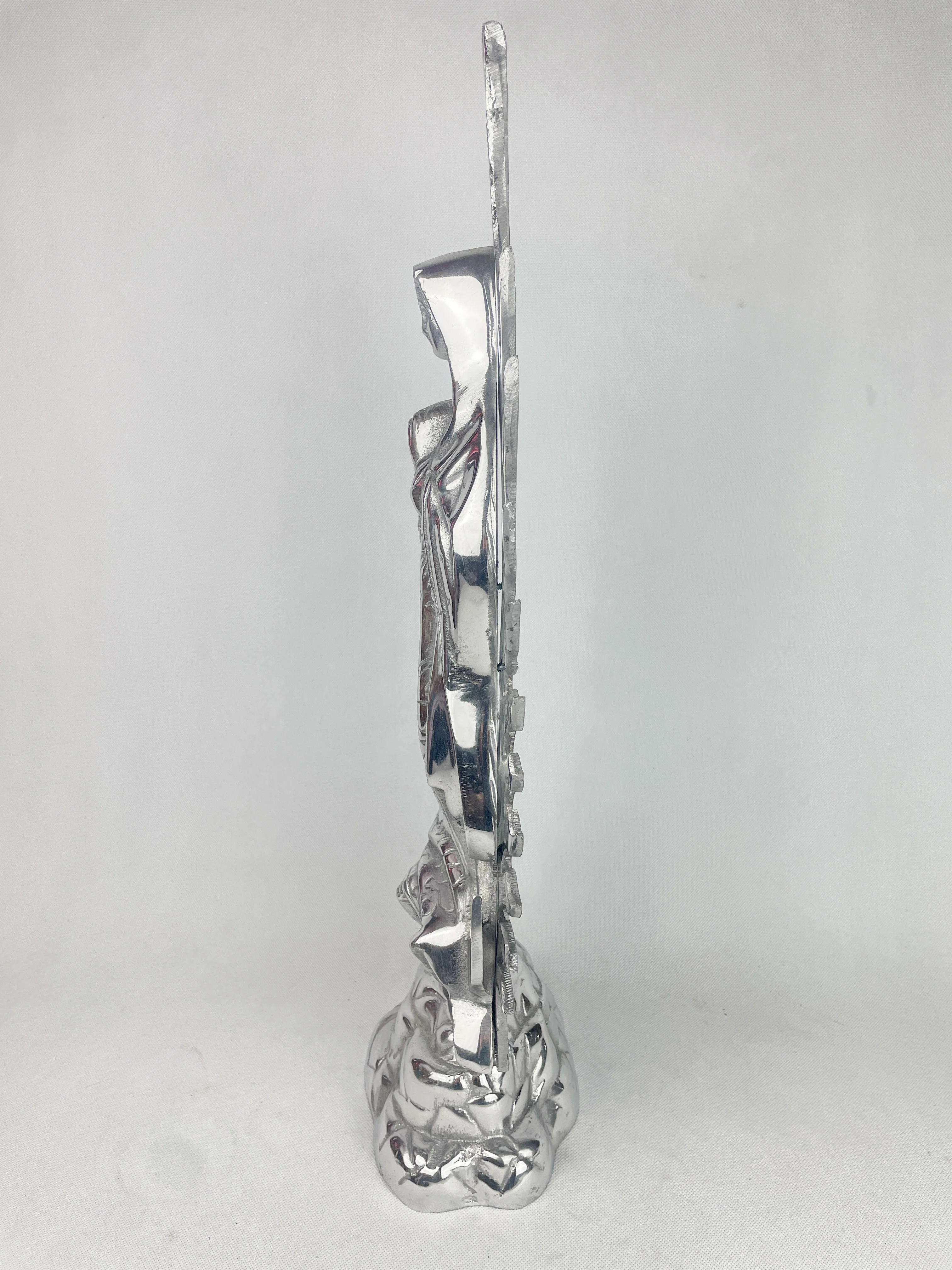 Virgen de Guadalupe 24" Lady of Guadalupe Statue Pewter - Image 3