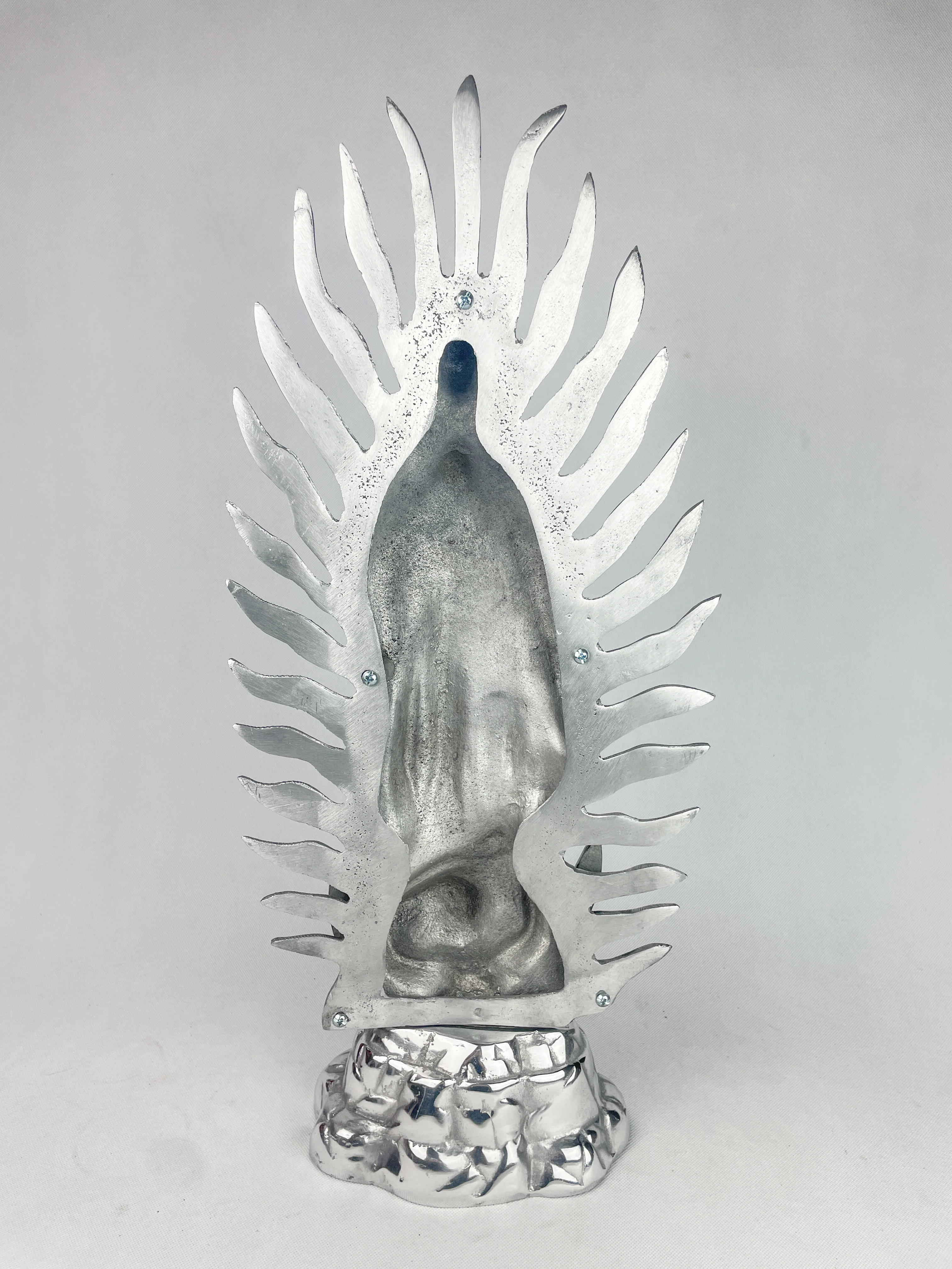Virgen de Guadalupe 24" Lady of Guadalupe Statue Pewter - Image 4