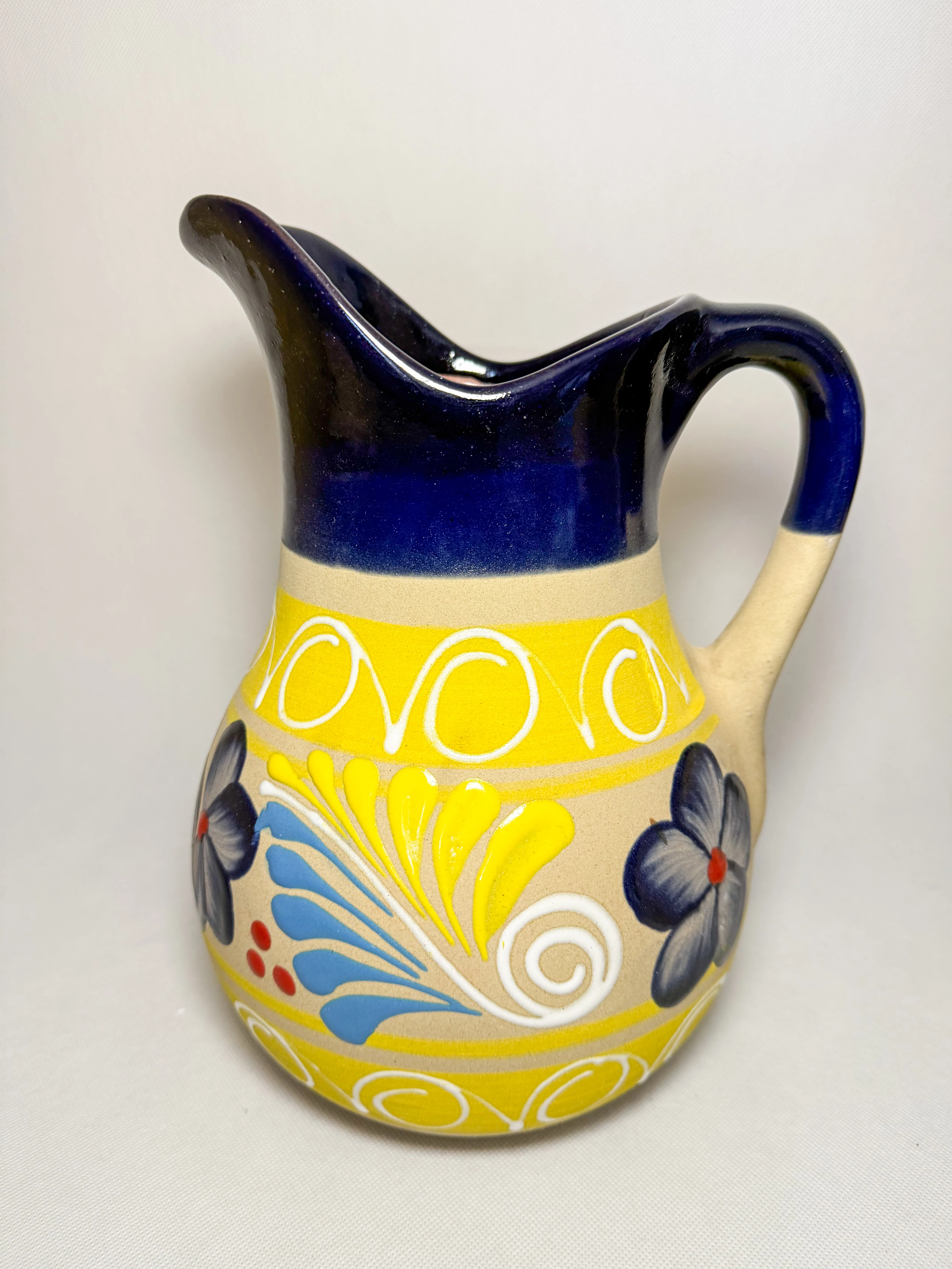Mexican  Clay Pitcher Set 7 Pc - Jarra Con Vasos - Image 11