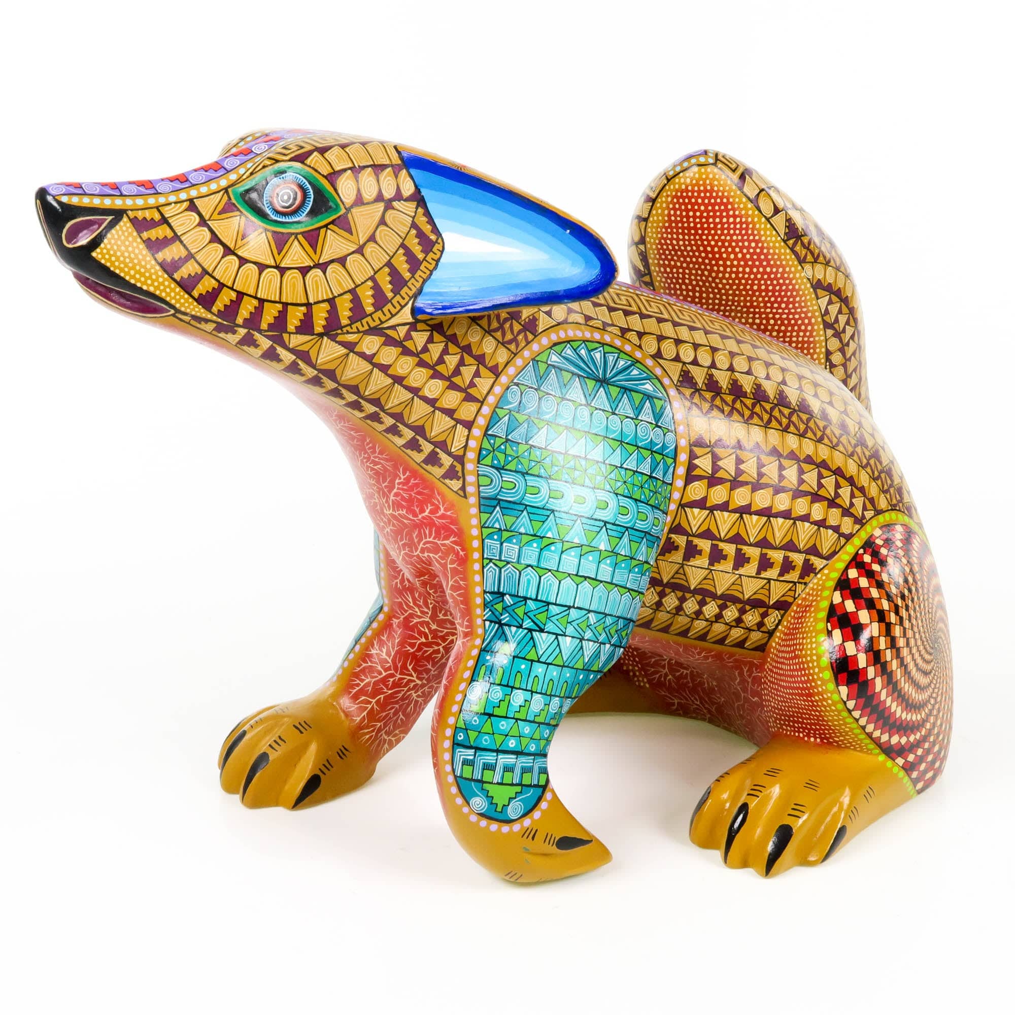Zapotec Coyote - Oaxacan Alebrije Wood Carving - Image 8